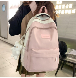 Рюкзак школьный повседневный городской женский мужской, розовый