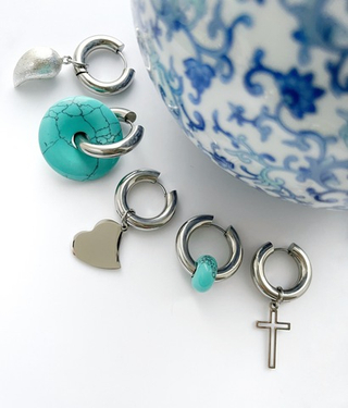 Подвеска Крест из стали с перфорацией