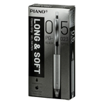 Ручка гелевая, автоматическая, Piano, чёрные чернила, прозрачный корпус, серия "LONG&SOF"