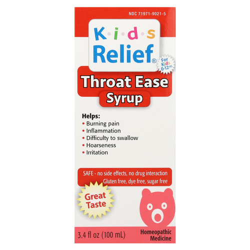 Homeolab USA, Kid's Relief®, сироп для облегчения горла, 0–12 лет, 100 мл (3,4 жидк. унц.)
