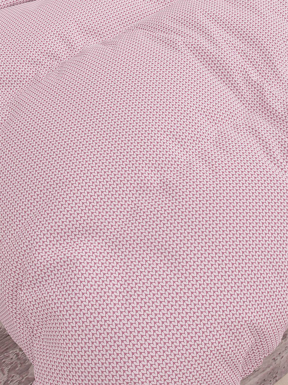 Простынь Сказка "Вязание розовое" 150х215 см, перкаль