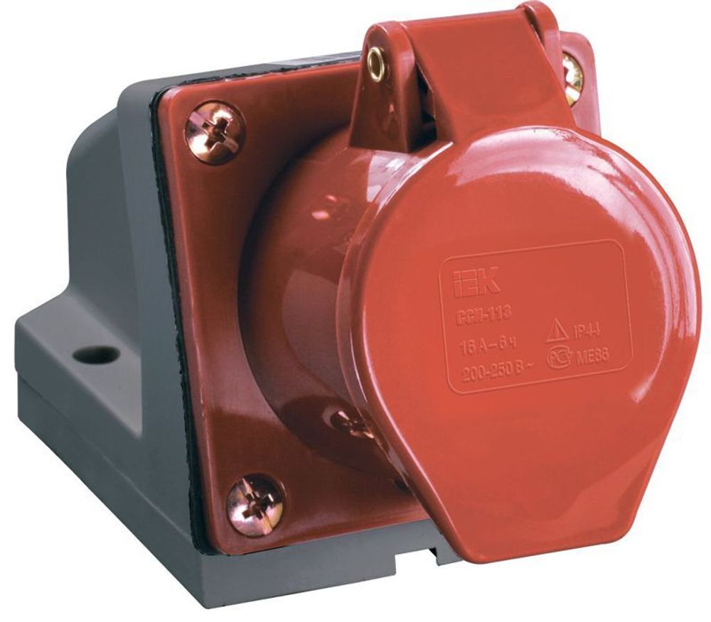 Розетка ОП 32А 380В 3P+PЕ ССИ-124 IP44 IEK PSR12-032-4 Розетка ОП 32А 380В 3P+PЕ ССИ-124 IP44 IEK PSR12-032-4