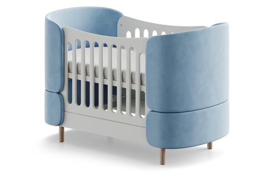 Кроватка-трансформер KIDI Soft (голубой)