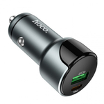 Автомобильное зарядное устройство HOCO Z42 Light, 2xUSB, 20W, серый металлик, 013273