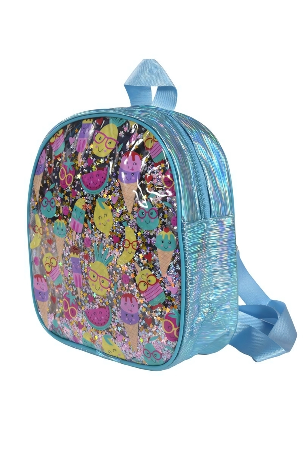 Рюкзак детский, ПВХ, 22*19см с блестками, 1отделение
