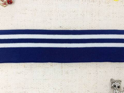 Подвязы трикотажные, ш. 6 см, L 120 см, синий