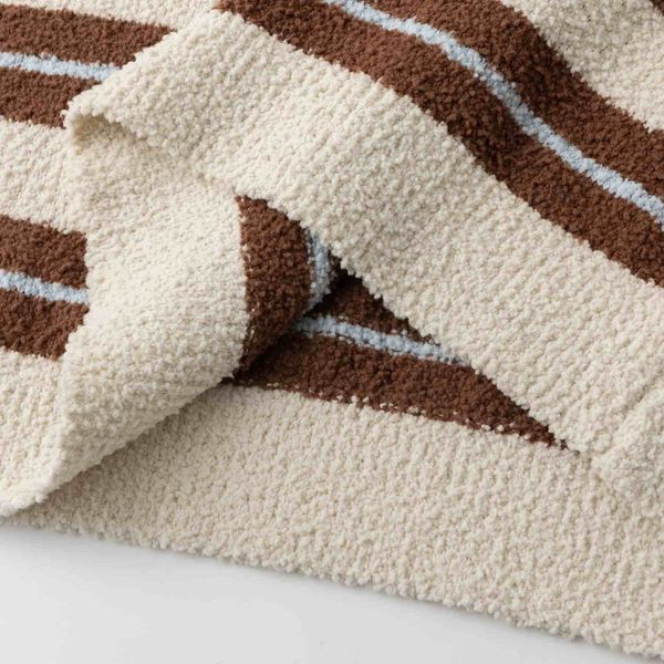 Свитер Soft Strips белый/кофейный - фото 6