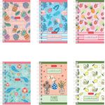 Блокнот МАЛЫЙ ФОРМАТ (75х105 мм) А7, 80 л., гребень, клетка, HATBER "Нежная фантазия", 80ЗК7В1гр