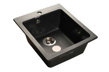 GRANFEST Мойка мрамор PRACTIC  GF-P--505  1-чаш. 505*430мм  черный арт.GF-
