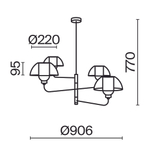 Подвесной светильник Maytoni MOD177PL-04B
