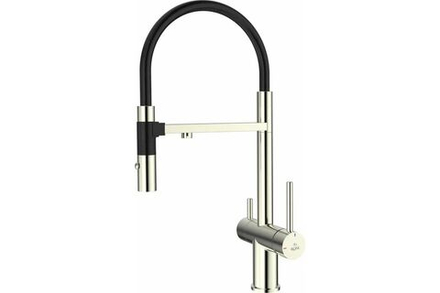 Смеситель для кухни, гибкий излив, магнитная вставка, под фильтр, сатин, Rose R958L