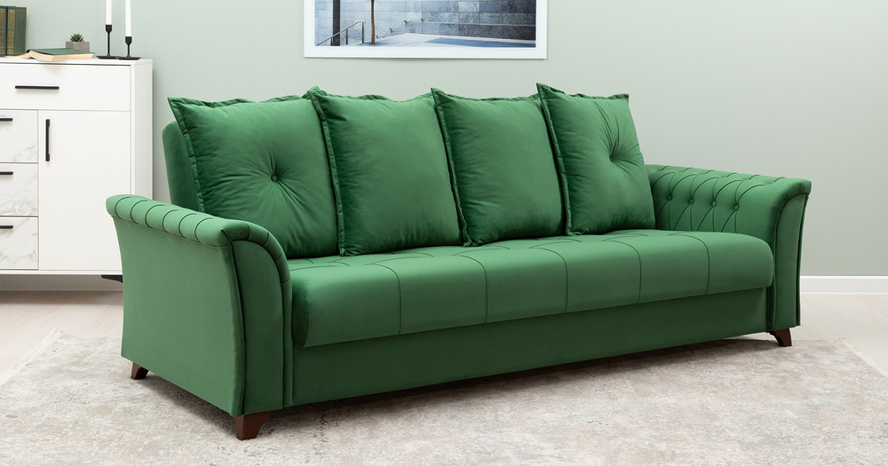 Ирис диван-кровать (темно-зеленый)