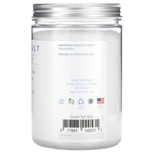 White Egret, английская соль, без запаха, 850 г (30 унций)