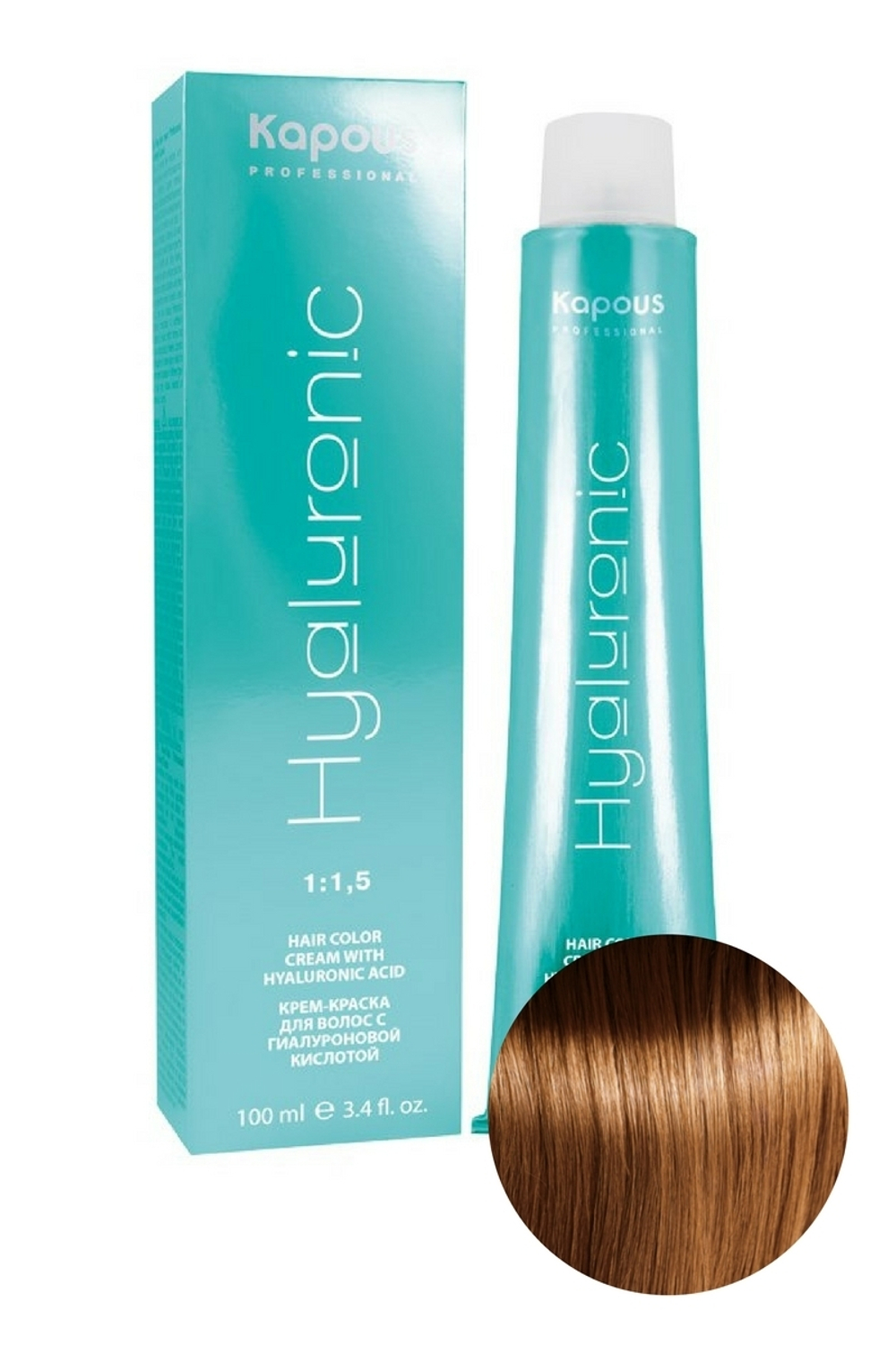 HY 8.43 Светлый блондин медный золотистый Крем-краска с Гиалуроновой кислотой 100мл