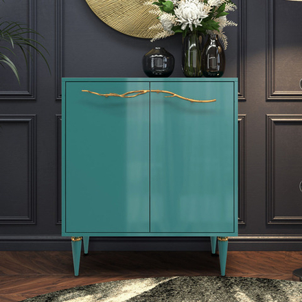 Комод Арт Колор Классик Голд с 2 полками Пастельно-синий