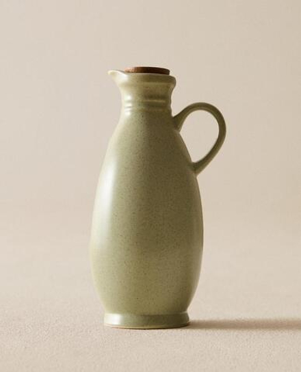 ZARA HOME КРУЕТКА ИЗ КЕРАМИКИ С КРЫШКОЙ, ЗЕЛЕНОВАТЫЙ