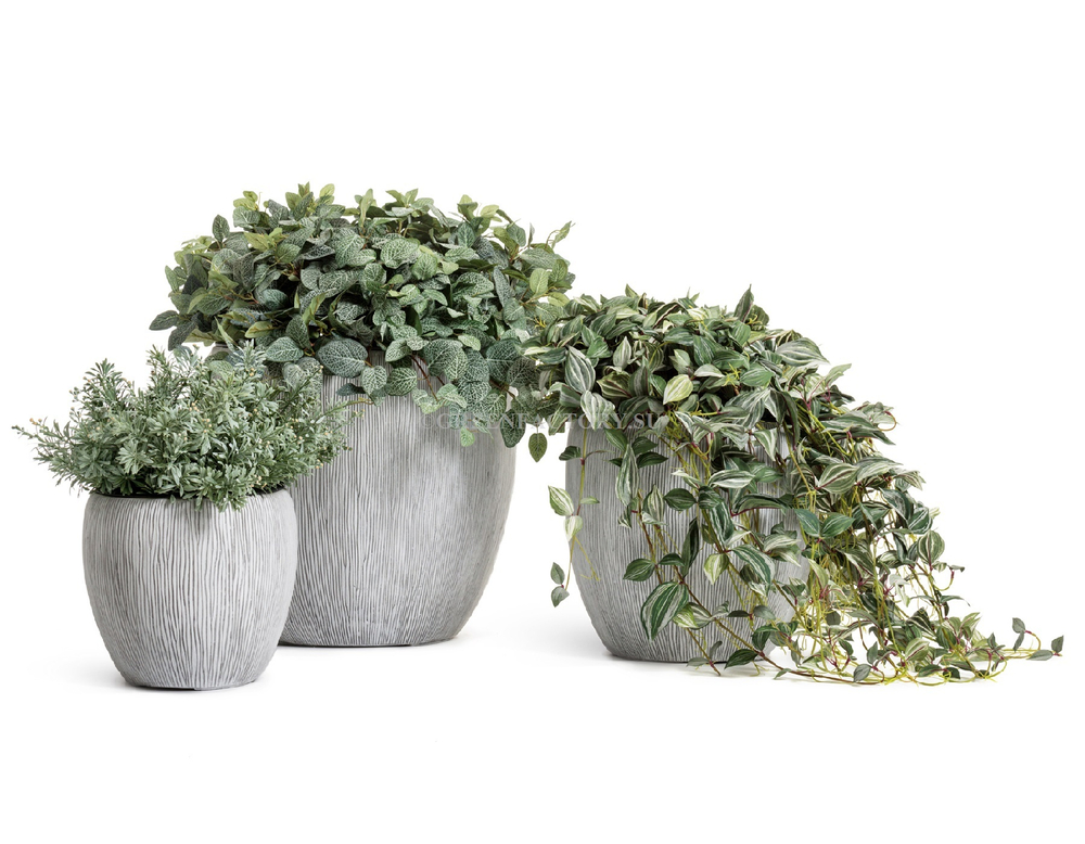 Кашпо TREEZ Effectory - серия Wow - Конус-Чаша - Слоновая кость