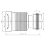 Слив д/унитаза 230/530 Ani гибкий K828R АНИ пласт