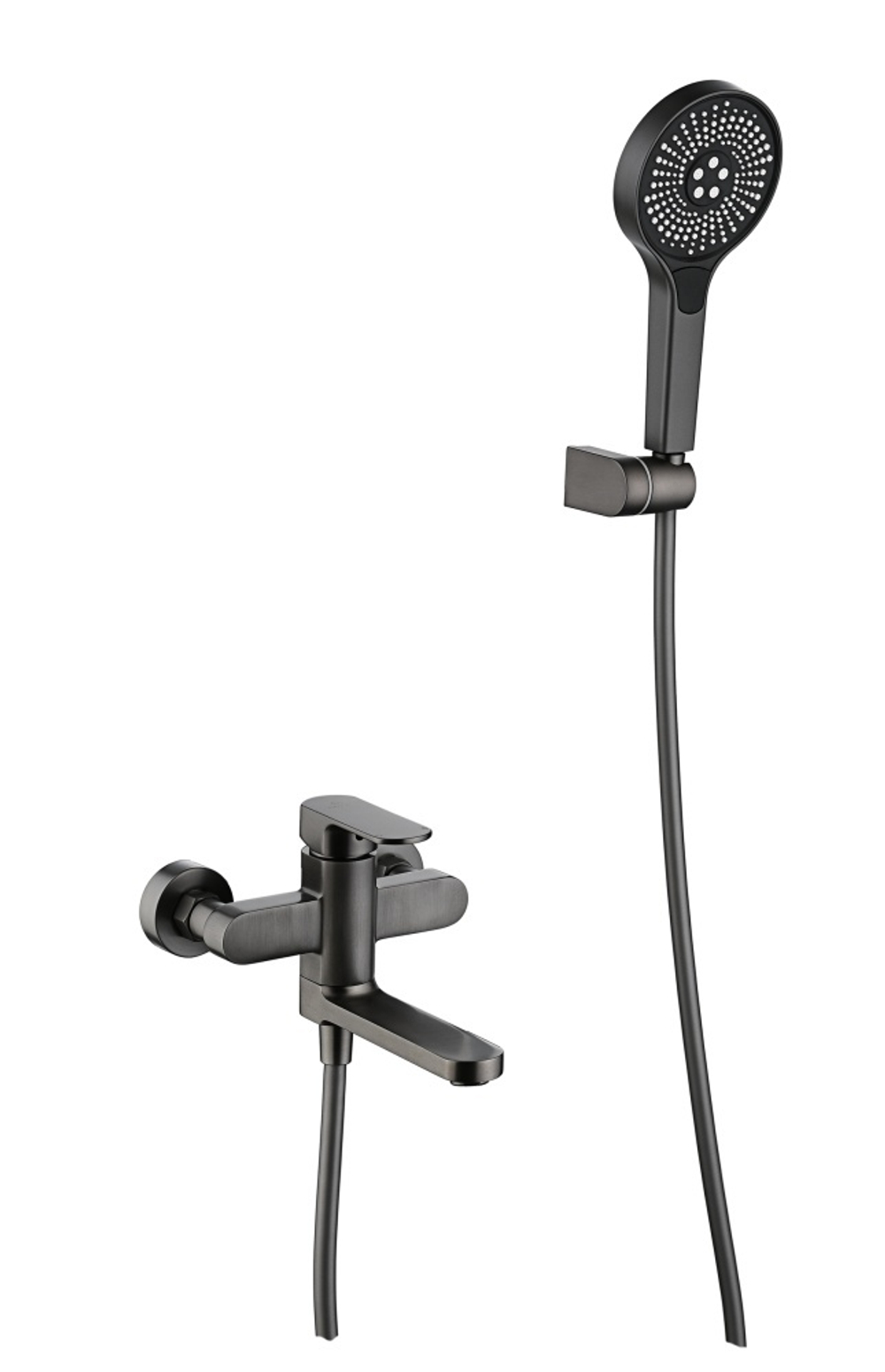 06132-Q Смеситель од. для ванны кор. (ГРАФИТ)  GANZER  (8/1шт)