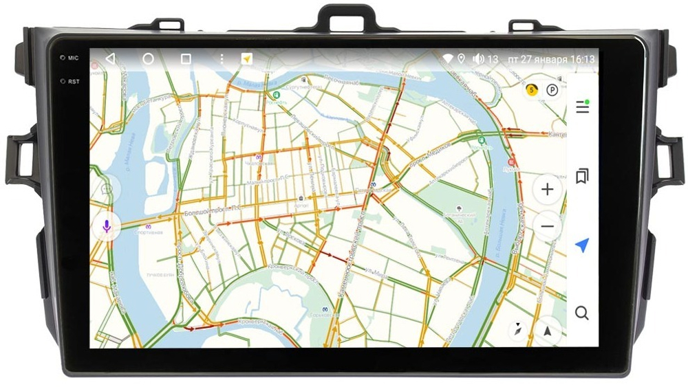 Магнитола для Toyota Corolla E150 2007-2013 (маленькая рамка) - Vaycar VA77-0063-2K-1 на Android 13, 8-ядер, 2K QLED, ТОП процессор, CarPlay,4G SIM-слот