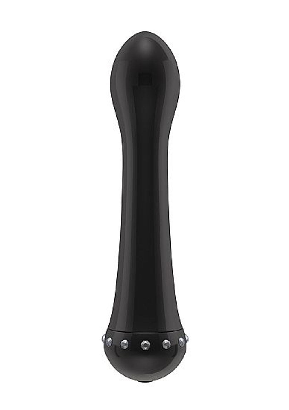 Вибратор с кристаллами The Diamond Black - 16,5 см. (Цвет: черный)