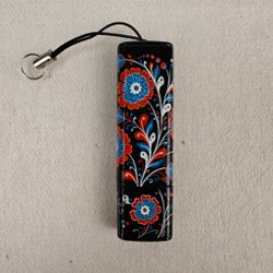 Флешка USB в футляре с ручной росписью "Цветы России"