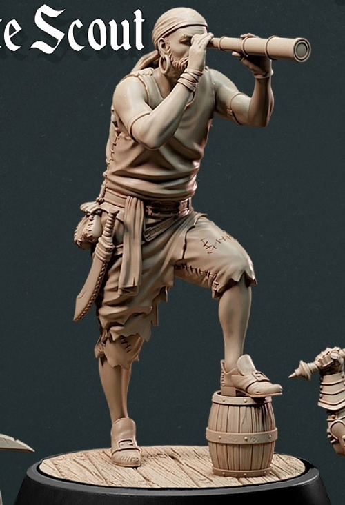 Человек Пират миниатюра для dnd, днд, pathfinder, фентези, Настольная игра, НРИ, Варгейм, РПГ