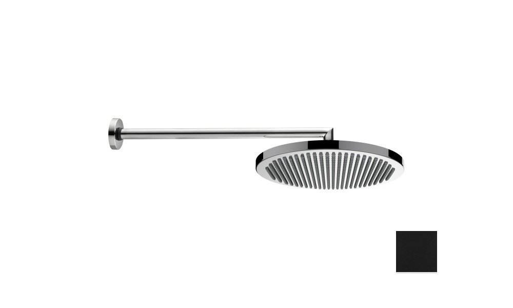 Bossini Apice душ верхний Ø280 мм, настенный кронштейн 400 мм, цвет чёрный матовый