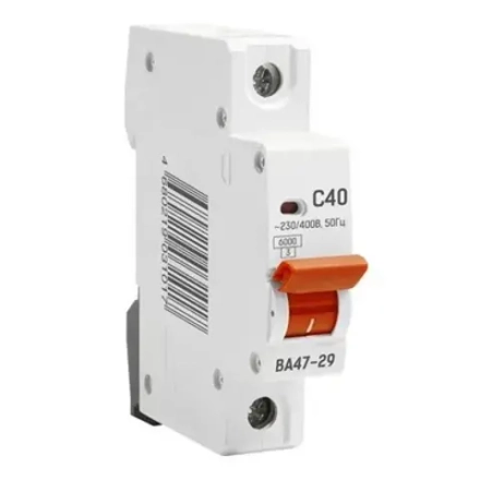 Автоматический выключатель ВА47-29 6кА, 1P 40А (C)