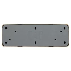 Розетка Intro Quadro 2-208-11 с заземлением четырехместная 4х2P+E, 16А-250В, IP20, ОУ, сосна | Intro Quadro