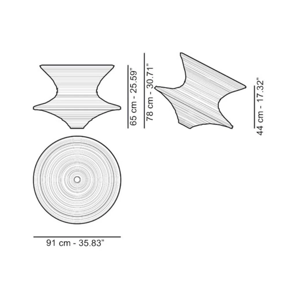 Кресло Magis Spun красное
