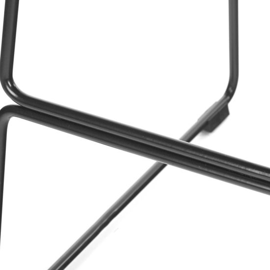 Барный стул Vivo черный металлический с подушкой из экокожи 