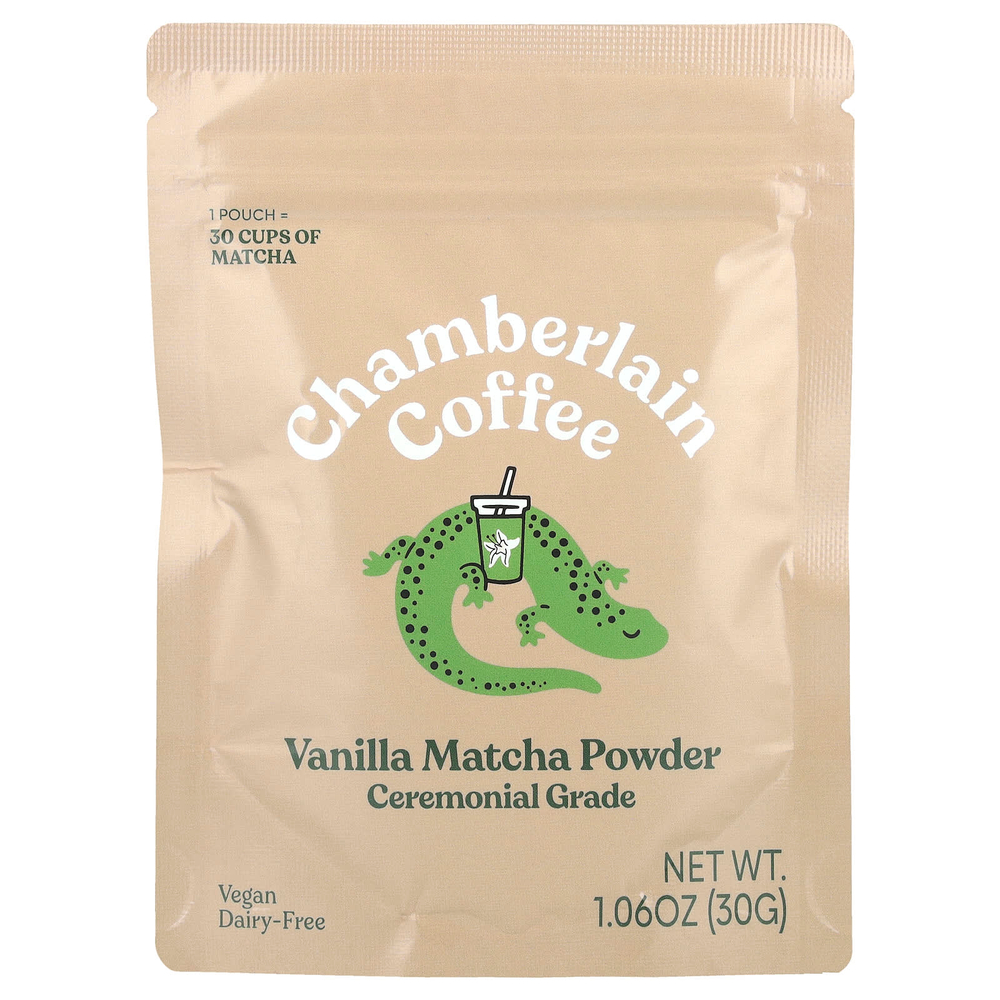 Chamberlain Coffee, Порошок с ванильным матча, церемониальный, 30 г (1,06 унции)