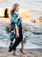 Накидка с этническим геометрическим орнаментом