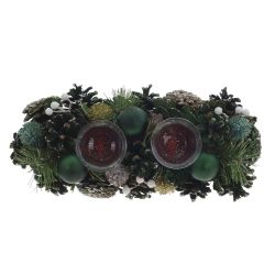 GAEM Подсвечник "Новогодняя композиция", L30 W14 H8,5 см