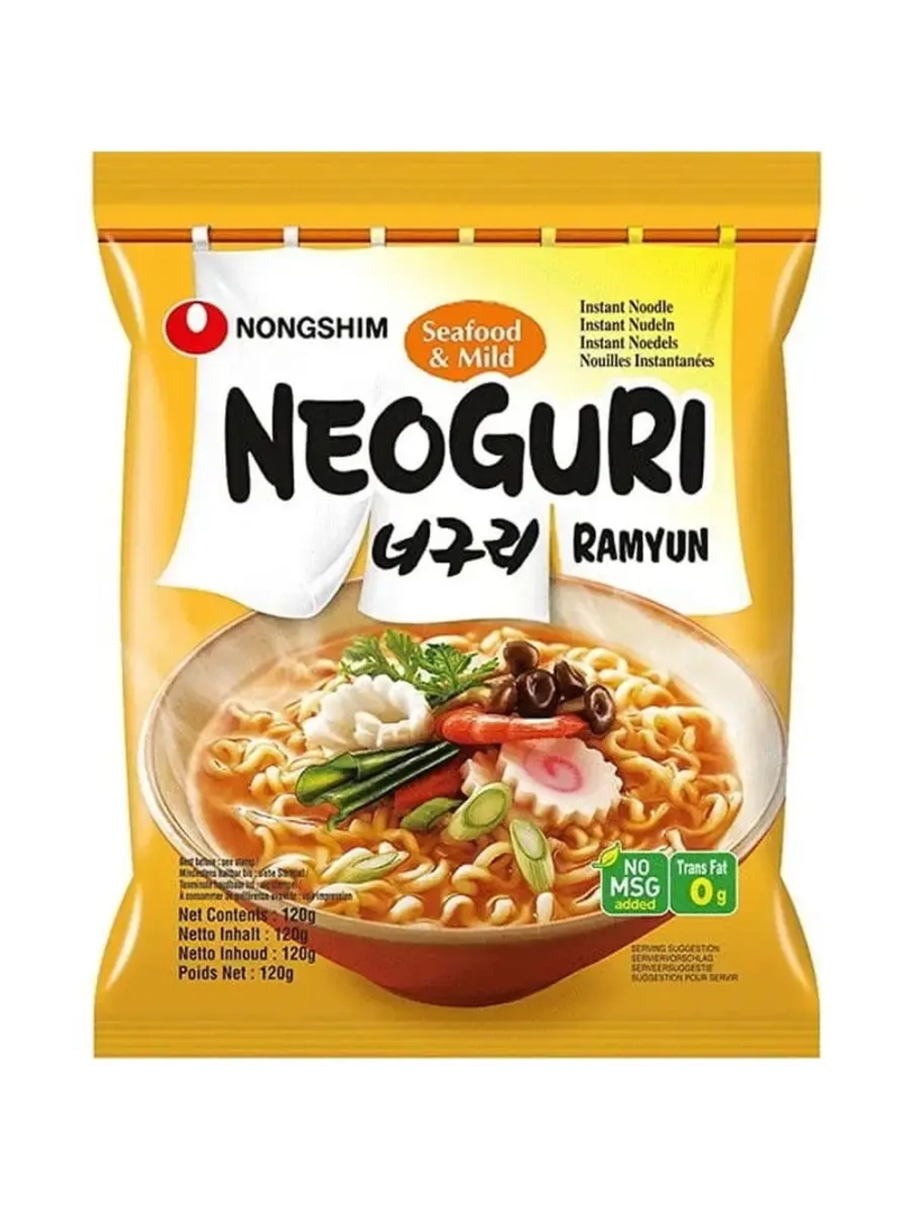 Лапша Nongshim Neoguri Seafood Mild (умерено острый )