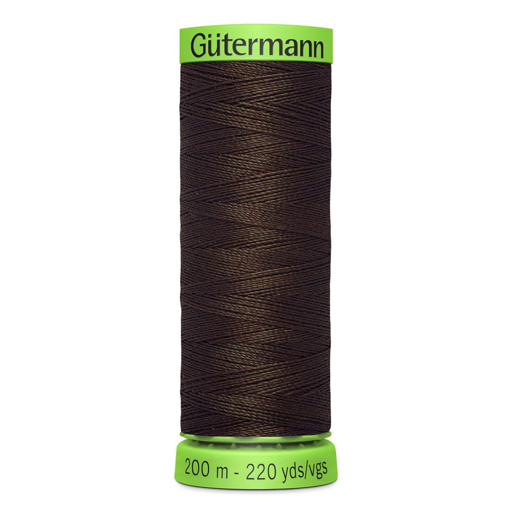 Нитки для тонких тканей Gutermann Extra Fine 150 (200 метров), 5 кат. | 406 шоколад