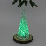 Сувенир с подсветкой «Кристальная ёлочка» 9,3*23 см (на батарейках 3 AAA)