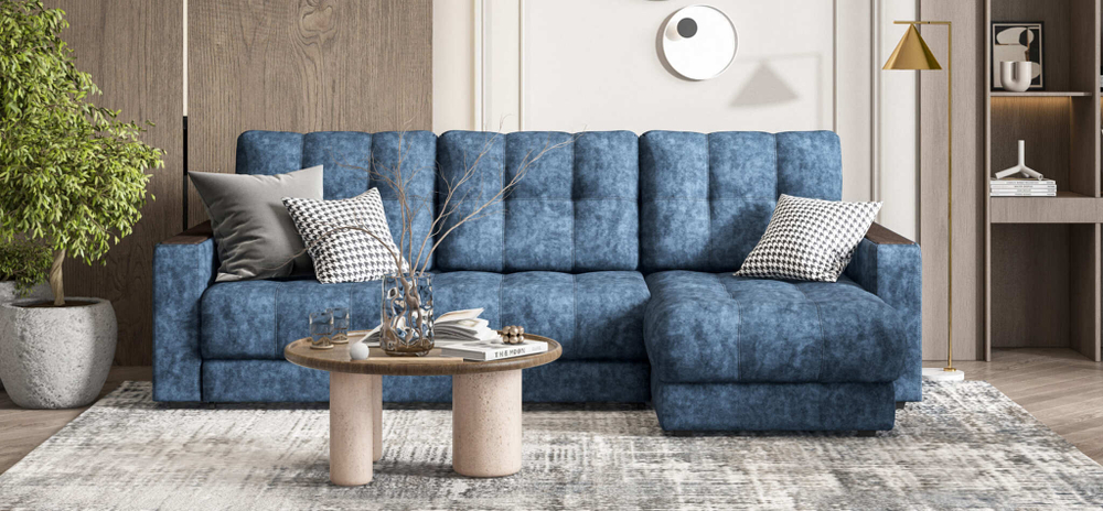 Угловой диван BOSS 3.0 Classic XL Велюр Royal топаз