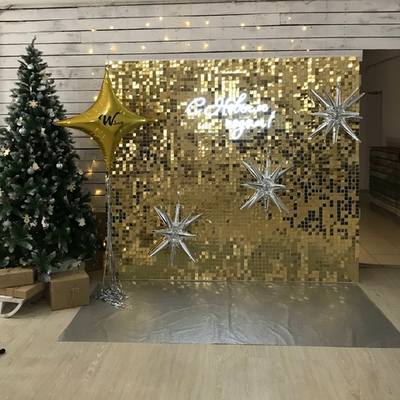 Фотозона паетки ЗОЛОТАЯ 001 Новый год