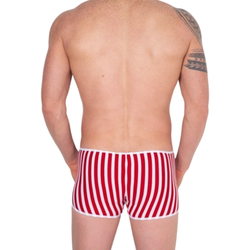 Мужские трусы боксеры в красную полоску с белой вставкой Cosmos Colors FM30_RW
