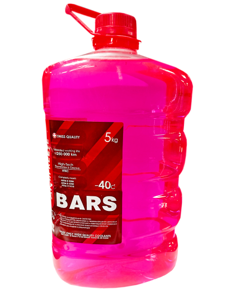 Антифриз 5кг красный, G12+, (-40C) BARS Professional (4) Розница