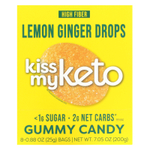 Kiss My Keto, Gummy Candy, лимонно-имбирные капли, 8 пакетиков по 25 г (0,88 унции)