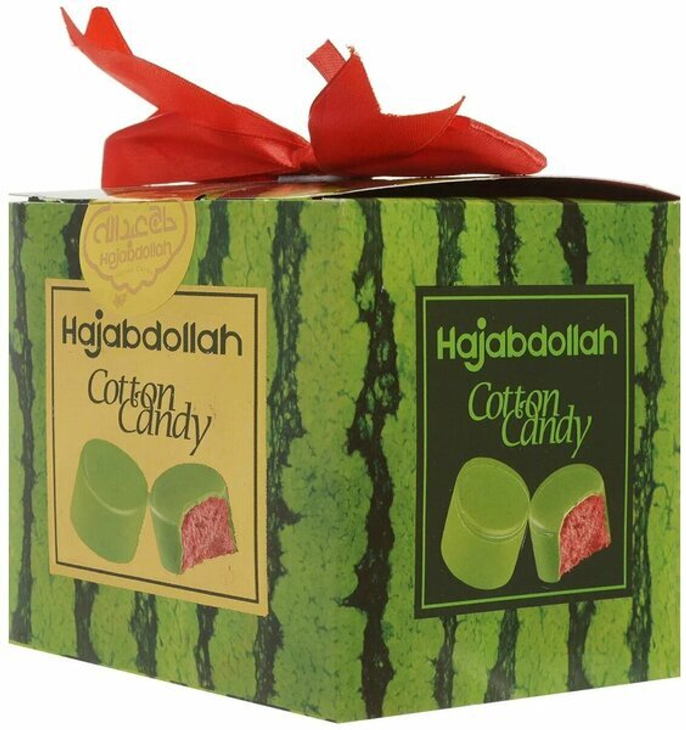 Конфеты Хаджабдуллах из пашмалы Арбуз упаковка с бантом / Hajabdollah Pashmala Sweets Watermelon 300г