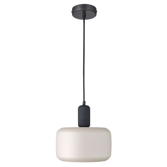 Светильник подвесной juko, D28х32 см, черный/бежевый