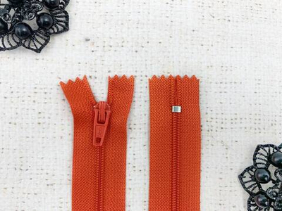 Молния брючная SBS автомат, L 20 см, Т3, н/р, морковный