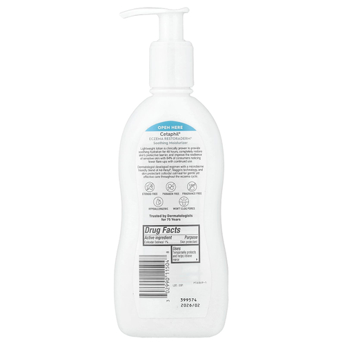 Cetaphil, Eczema, успокаивающий увлажняющий крем Restoraderm®, для чувствительной кожи, без отдушки, 296 мл (10 жидк. унций)