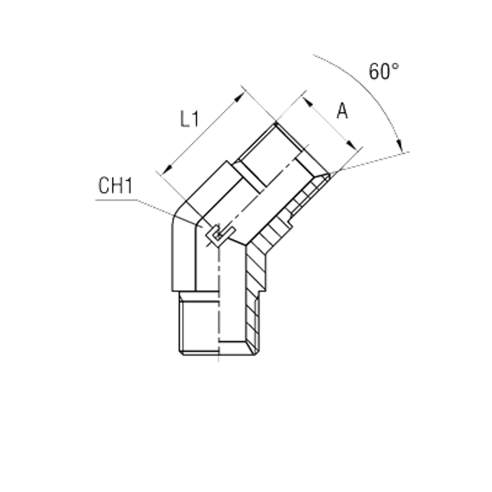 Соединение P45 BSP 3/8 - BSP 3/8