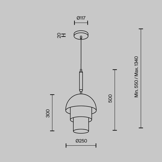 Подвесной светильник MODELUX MODESTYLE MS.220.250 BS