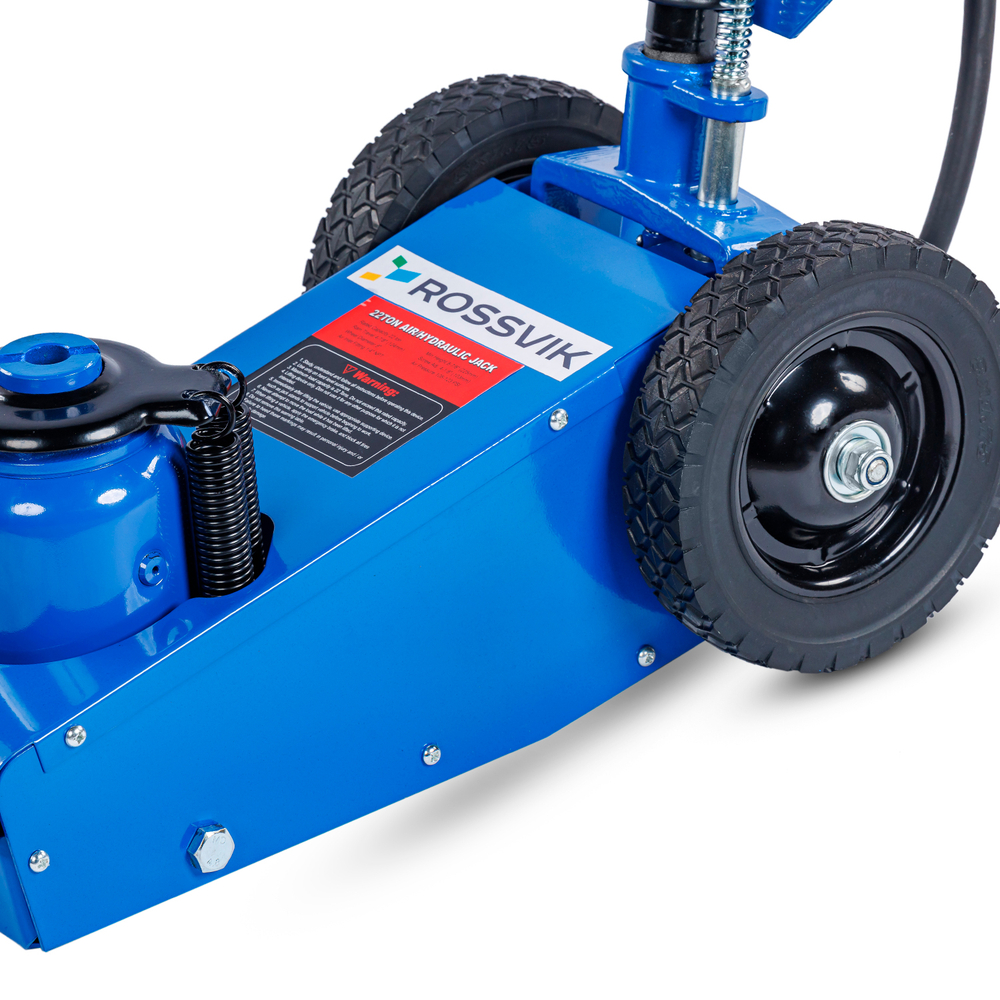 Домкрат подкатной пневмогидравлический ROSSVIK HJ1902, 22 т, 225-452 мм, 1 ступень, синий